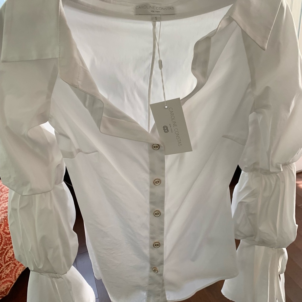 Caroline Constas white blouse